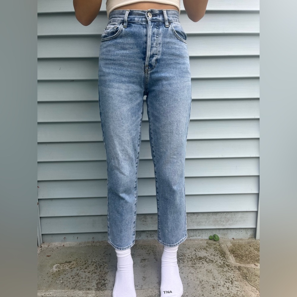 pacsun light wash straight jeans size 23